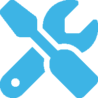 Screwdriver and wrench stylized icon representing the the maintenance included with Pittsburgh property management services